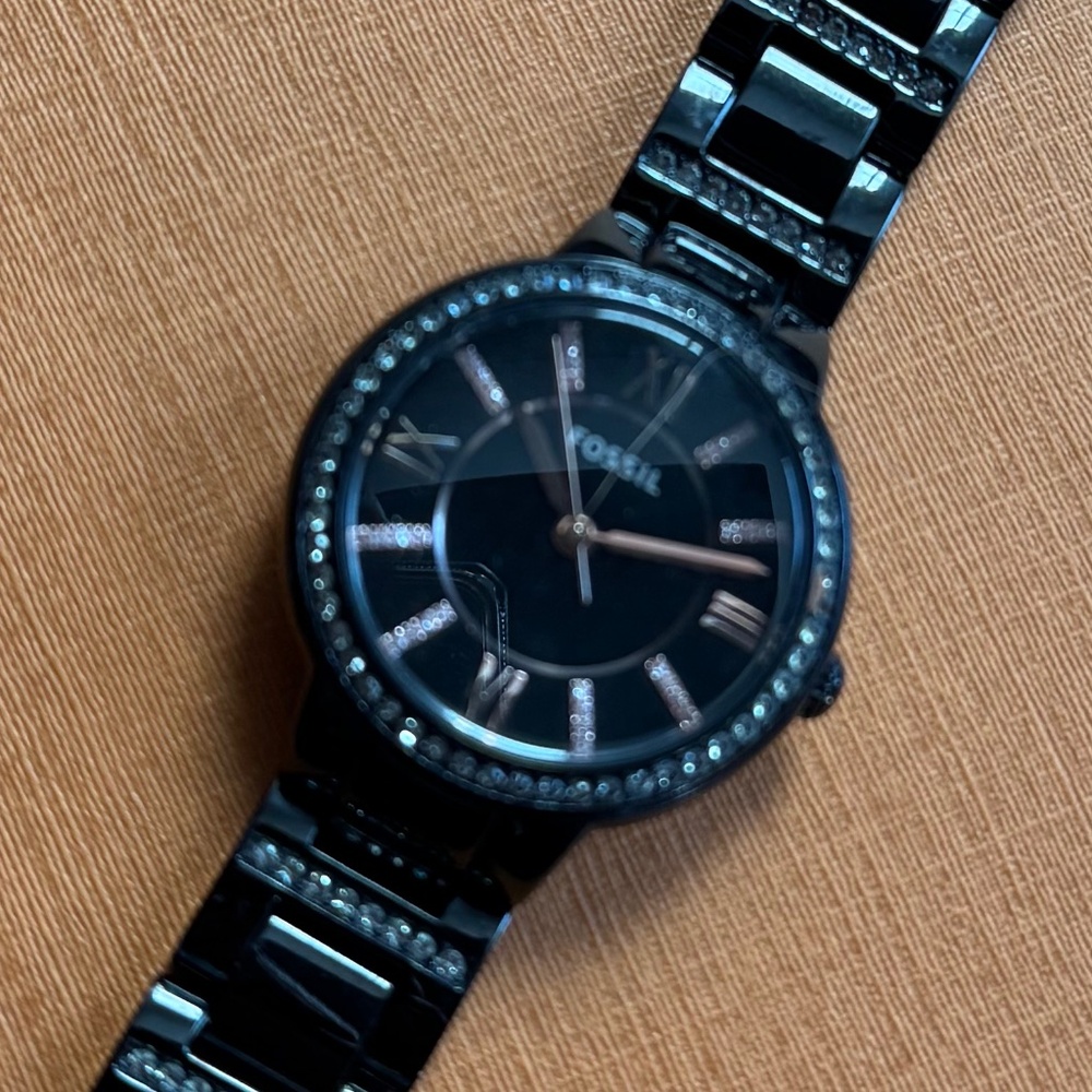 Black Fossil Watch